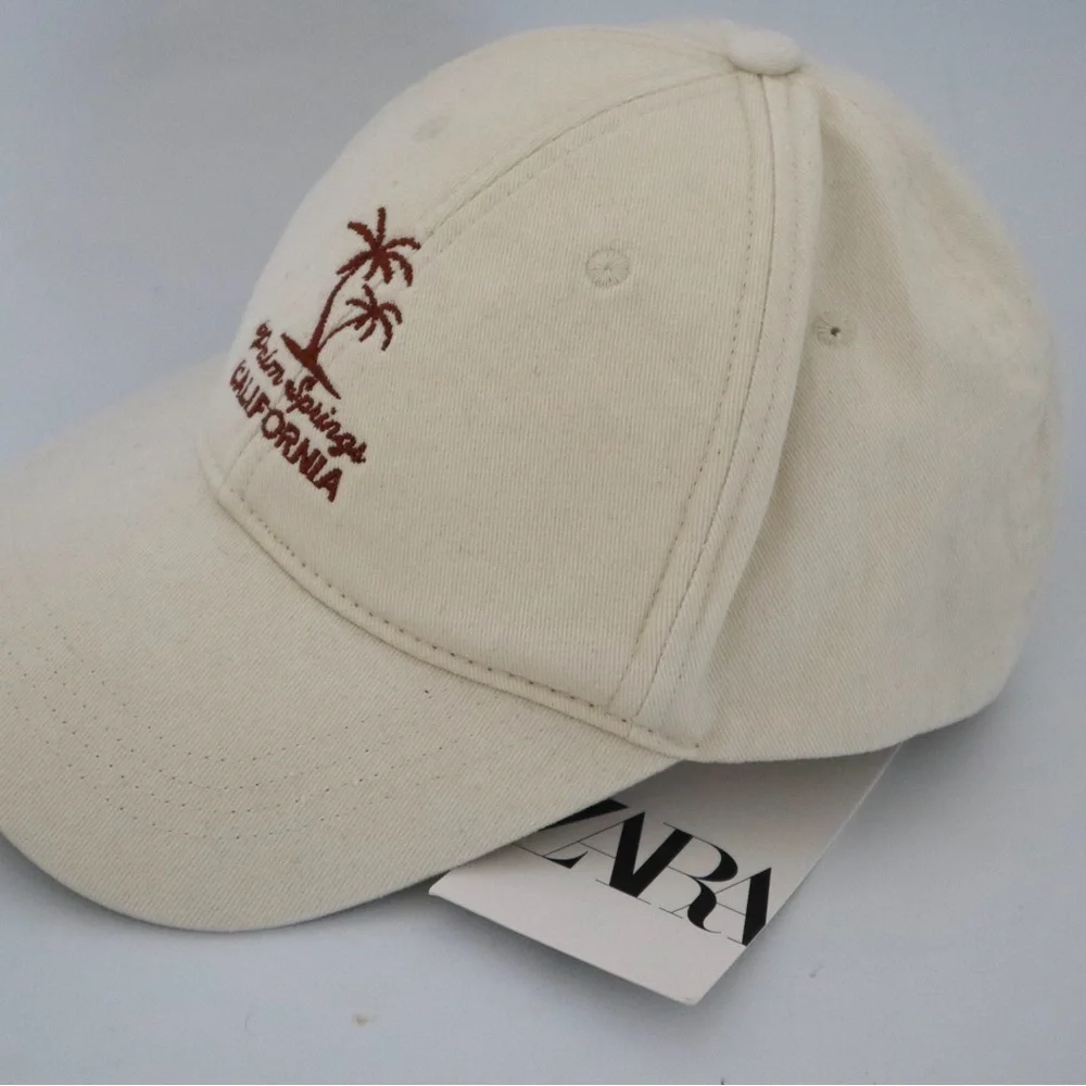 ZARA Twill Beige Cream Cap Size‎ Small Medium - Picture 3 of 7